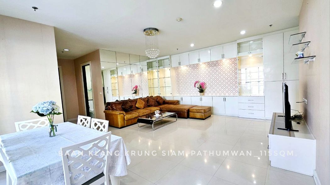 เช่าคอนโดมิเนียม ให้เช่า คอนโด 3 bedrooms city view corner unit บ้านกลางกรุง สยาม-ปทุมวัน คอนโดมิเนียม 115 ตรม. near Siam Paragon CTW BTS Ratchathewi