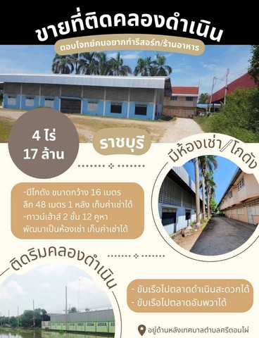 ขายที่ดินดำเนินสะดวกราชบุรี