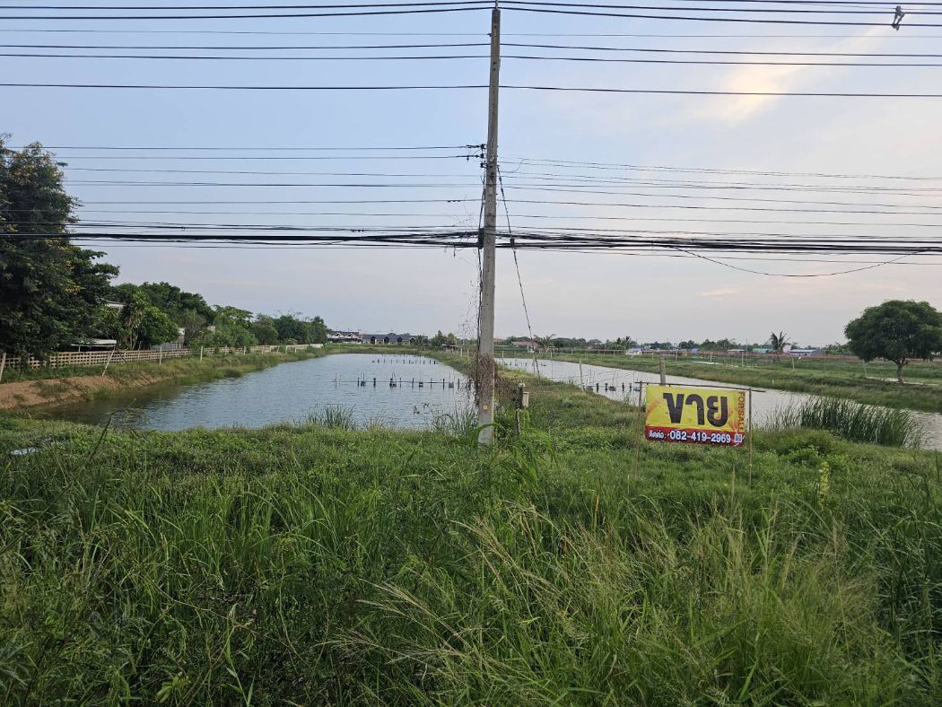 ขายที่ดิน ขาย ที่ดิน 8 ไร่ 17 ตร.วา  (เป็นบ่อเลี้ยงกุ้ง) อยู่ใกล้กับโรงเรียนการบิน