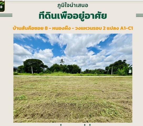 ขายที่ดินเปล่าแบ่งขายใกล้ตัวเมือง 