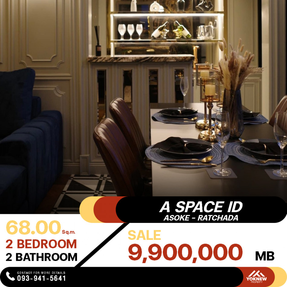 ขายห้องรีโนเวทใหม่ทั้งห้อง เจ้าของไม่เคยเข้าอยู่ คอนโด A Space ID Asoke - Ratchada