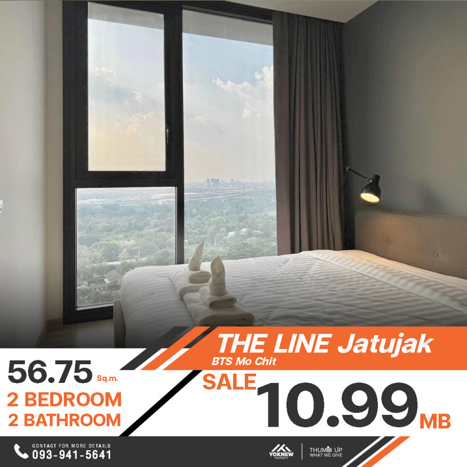 ขายคอนโด The Line Jatujak ห้องมุมพร้อมเครื่องใช้ไฟฟ้าและเฟอร์นิเจอร์ครบครันขายราคา 10.99 ล้านบาท*