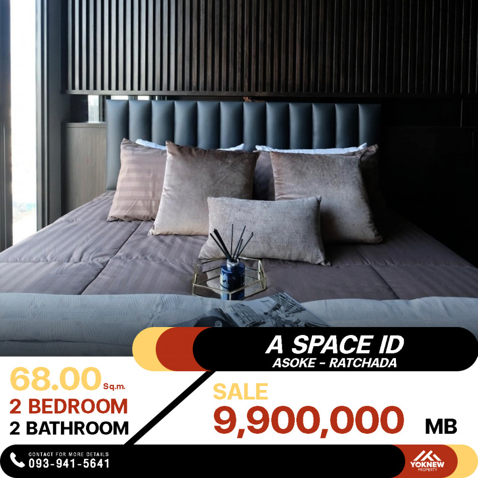 ขายคอนโด A Space ID Asoke - Ratchadaห้องรีโนเวทใหม่ทั้งห้องวิวสวยมากเจ้าของไม่เคยเข้าอยู่