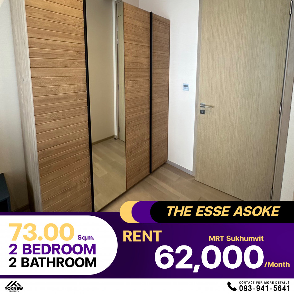 ให้เช่า คอนโด The ESSE Asoke  2 ห้องนอน 2 ห้องน้ำ ห้องชั้นสูงห้องสวยตกแต่งครบ