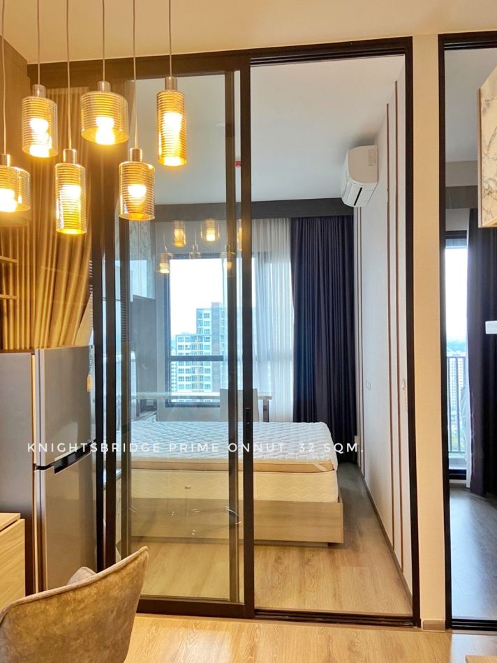 ให้เช่า คอนโด 1 bedroom plus with very nice decor Knightsbridge Prime Onnut : ไนท์บริดจ์ ไพร์ม อ่อนนุช 32 ตรม. convenience near BTS Onnut