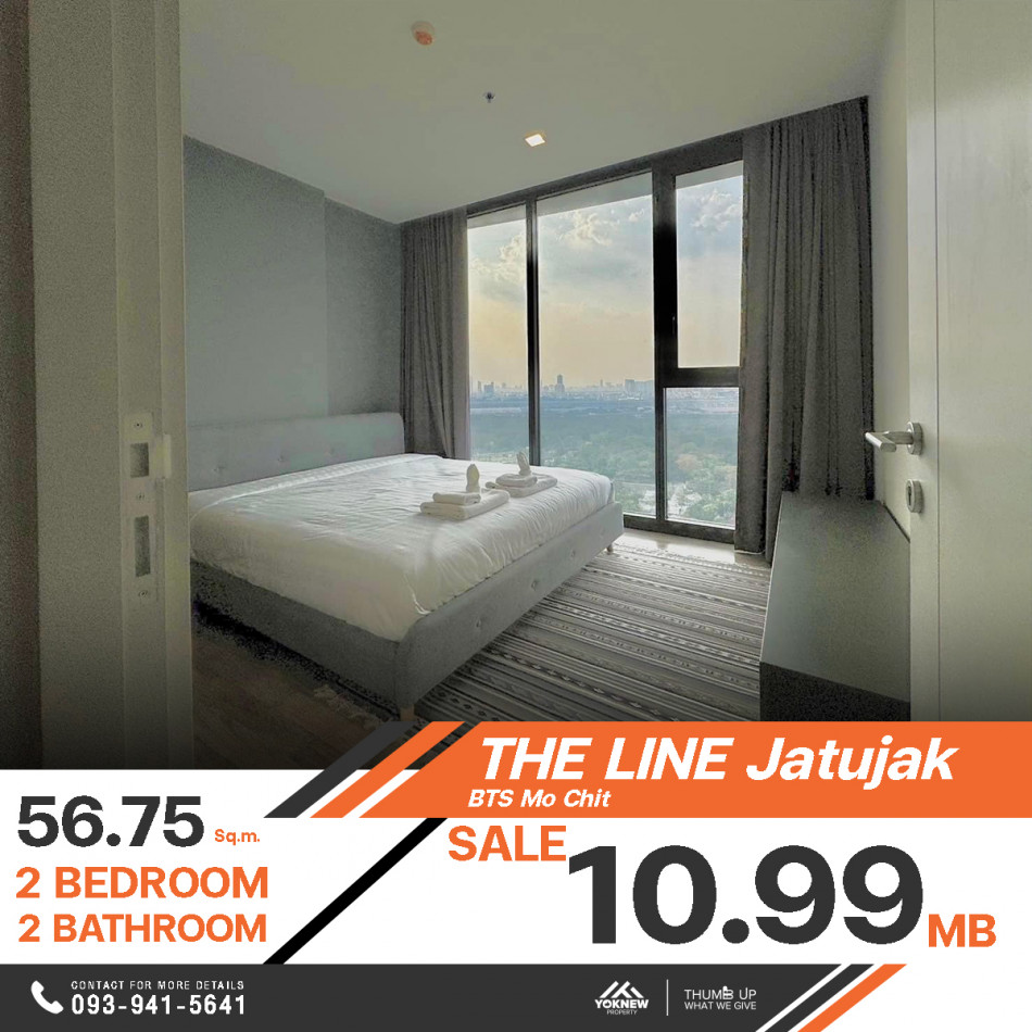 ขายลดราคาพิเศษ คอนโด The Line Jatujak 2 ห้องนอน 2 ห้องน้ำ 56.75 ตร.ม.ใกล้ BTS หมอชิต