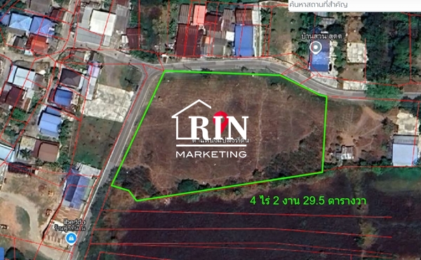 ขายที่ดิน R054-168 ขายด่วน ที่ดิน 4 ไร่ 2 งาน 29.5 ตารางวา ในตัวเมืองสระบุรี 