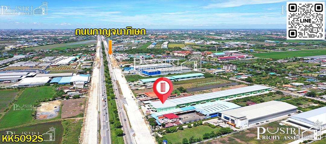 ให้เช่าโกดังใหม่ ติดถนนกาญจนา ราคาถูกพิเศษ ขนาดเริ่ม 411 - 822 ตร.ม. เดินทางสะดวก ขนส่งง่าย - KK5092