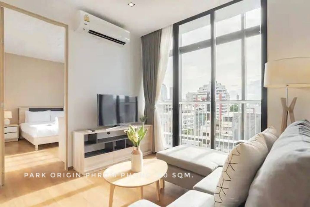 ให้เช่า คอนโด 2 bedrooms nice decoration garden view Park Origin Phrom Phong 60 ตรม. near EmQuartier Phromphong