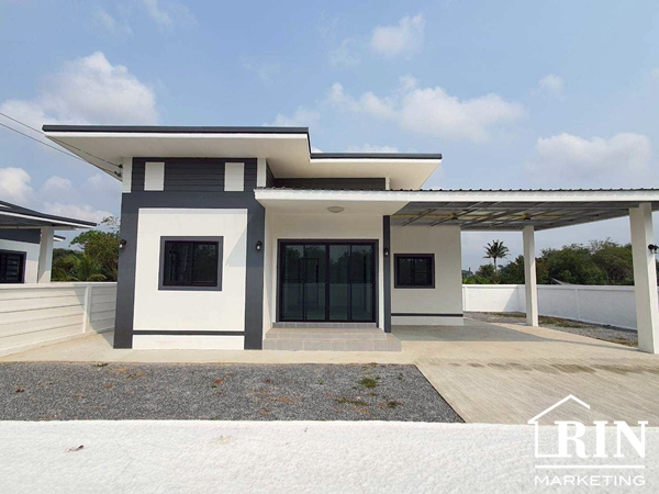 R027-02 บ้านเดี่ยว ราคาทาวน์โฮมสร้างใหม่พร้อมอยู่ อ.เมืองนครปฐมชุมชนลำสระเกษ 