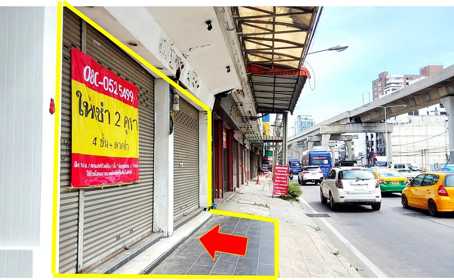 ให้เช่าอาคารพาณิชย์ 2 คูหา 4 ชั้น ทำเลดีติดถนนติวานนท์ 