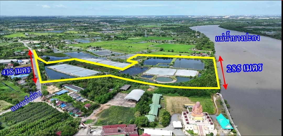 ขายที่ดินติดแม่น้ำบางปะกง 59 ไร่ ต.บ้านโพธิ์ อ.บ้านโพธิ์ จ.ฉะเชิงเทรา