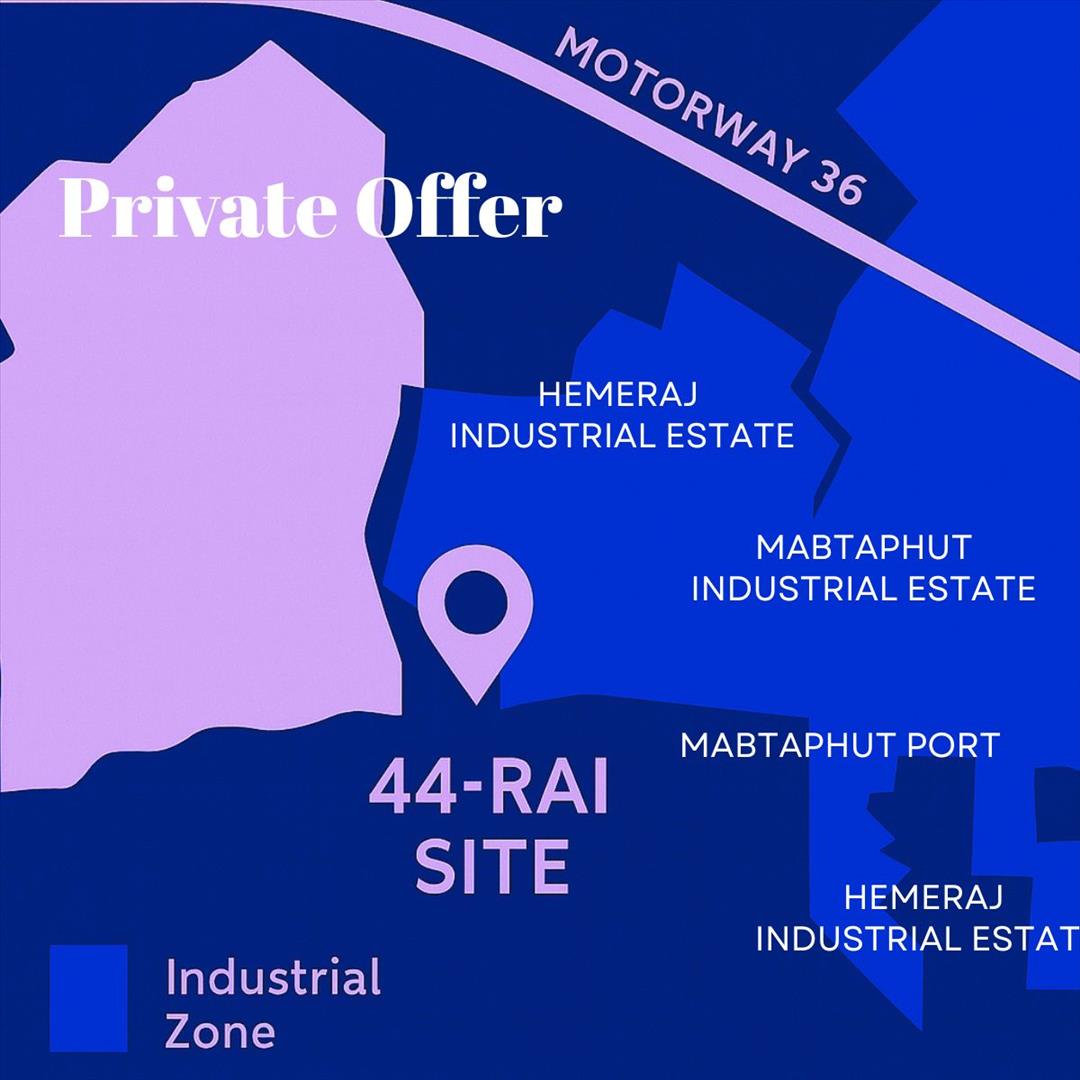 ที่ดินระยอง มาบตาพุด EEC  44 ไร่  เหมาะพัฒนา Built-to-Rent / Logistic Hub