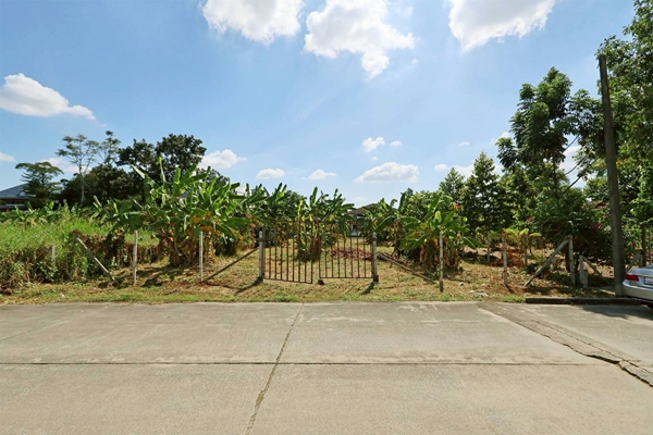 ขายที่ดินในเมืองเอก รังสิต  แปลงสวยทำเลดี หน้าติดถนน หลังติดคลอง ใกล้ตลาดสัมมากรเมืองเอก