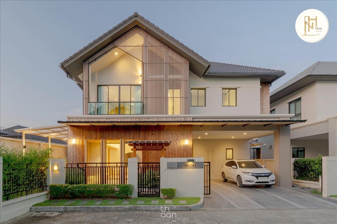 ขายบ้านเดี่ยว  บางกอกบูเลอวาร์ด ศรีนครินทร์-บางนา  แต่งสวย สไตล์ญี่ปุ่น หลังริม