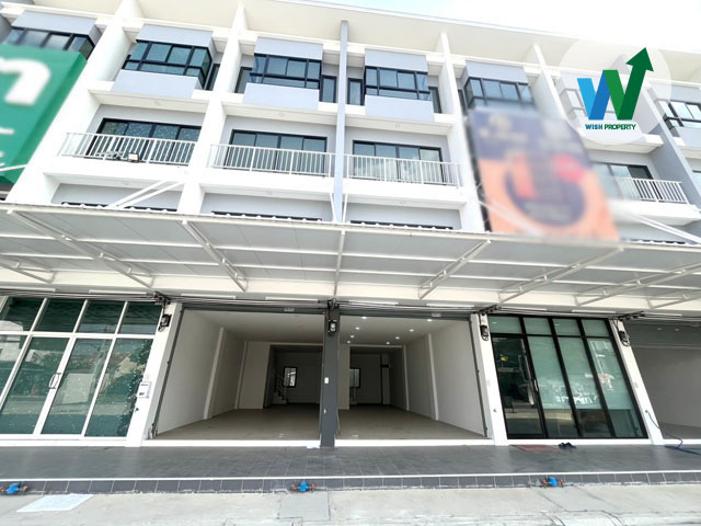 ให้เช่าตึกใหม่  อาคารพาณิชย์ 4 ชั้น หน้ากว้าง 4 เมตร หันหน้าทิศเหนือ เย็นสบายทั้งวัน