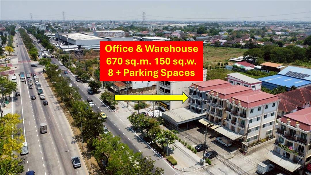 ขายอาคารสำนักงาน พร้อม โกดัง ติดถนนพุทธมณฑล สาย 3