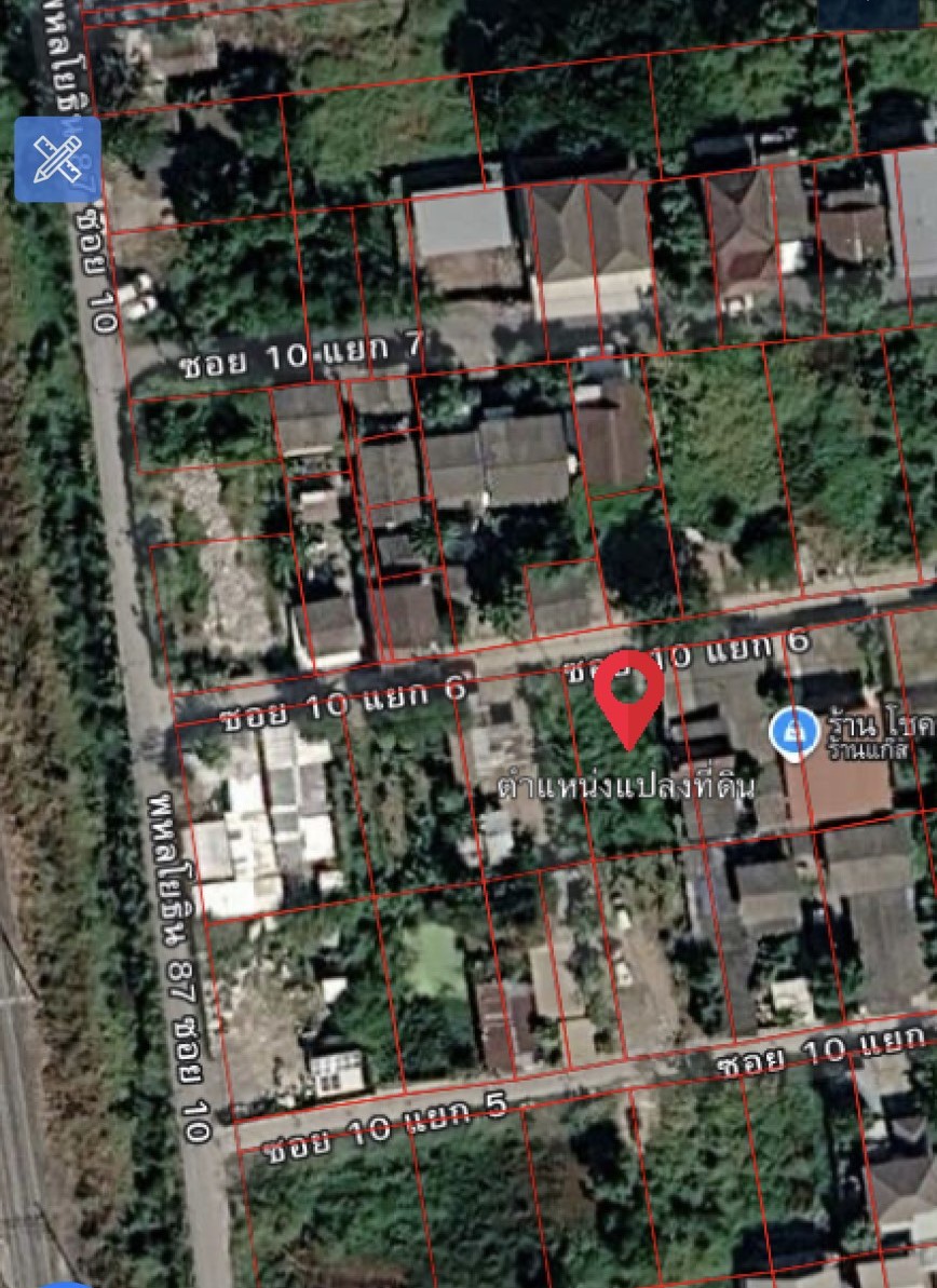 ขายที่ดินเปล่า 1 งาน ที่ดิน ใกล้รถไฟฟ้า สถานีหลักหก เพียง 450 เมตร พหลโยธิน 87 ซอย 10 แยก 6 