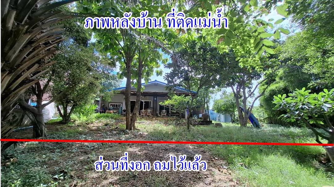 ขายด่วน!! ขายถูก!! ที่ดินติดแม่น้ำท่าจีน พร้อมบ้านเดี่ยวหลังใหญ่  เนื้อที่ 272 ตรว.  ต.เดิมบาง อ.เดิ