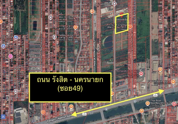 ขายที่ดิน ซอยรังสิต-นครนายก 49 (คลอง 2) ธัญบุรี ปทุมธานี ขนาด 5ไร่ 3งาน 19ตร.ว. ทำเลรองรับเมกะโปรเจก