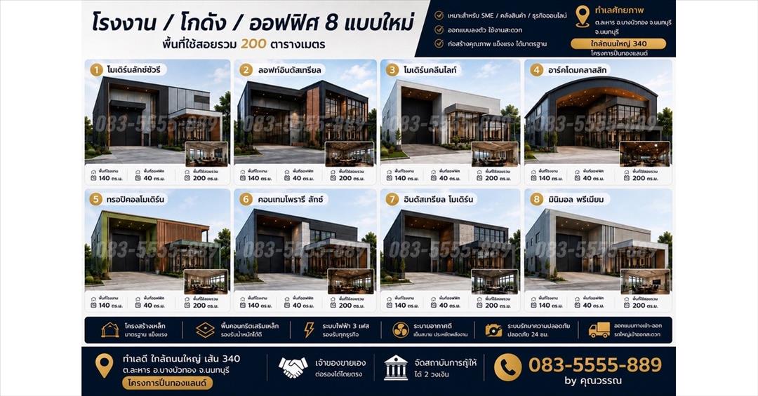 ขายโรงงาน โกดัง ติดถนนใหญ่ ราคาถูก
