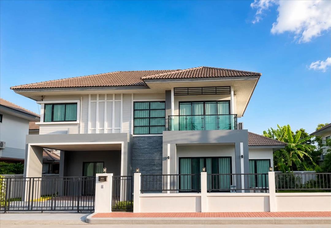 เช่าบ้านเดี่ยว 4 ห้องนอน 4 ห้องน้ำ ธัญบุรี คลอง 6 โครงการ บ้านบุญยกร เลคพาร์ค