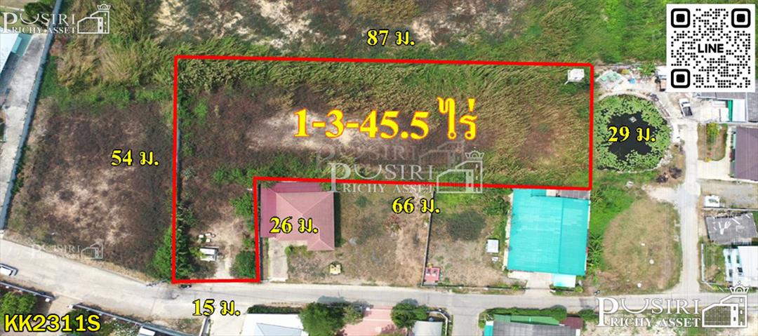 ประหยัดเงิน และ เวลา กับที่ 745.5 วา ถมพร้อม+ล้อมรั้ว ใกล้ถ.เพชรเกษม ตัวเมืองนครปฐม - ขายที่ดิน 
